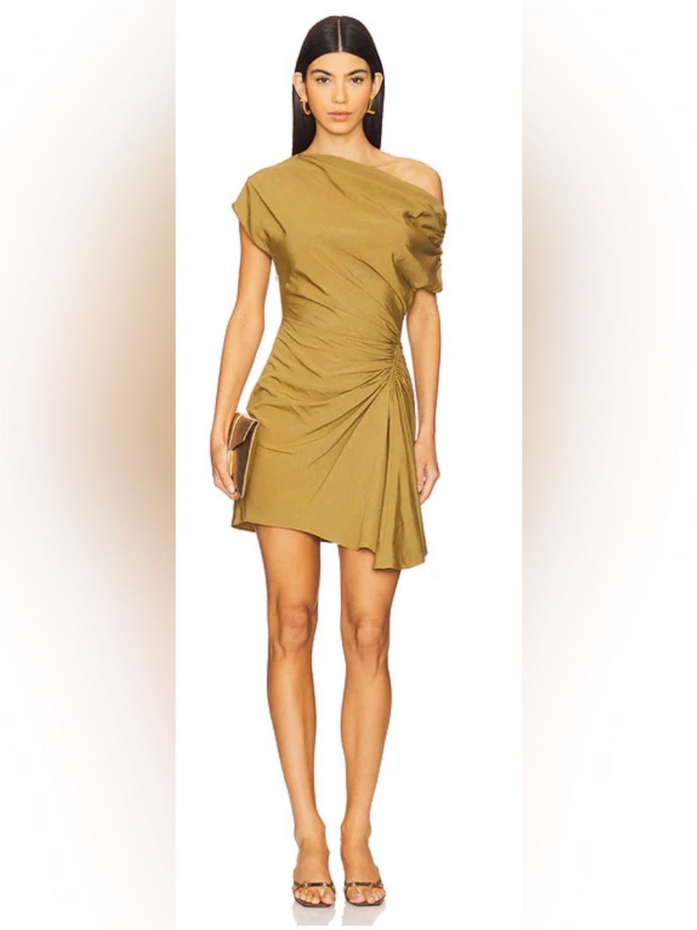 A.L.C. Olive Green Draped Dress